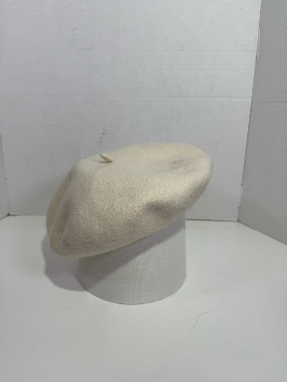 Women's Wool Beret in Cream - Timeless French-Style Hat